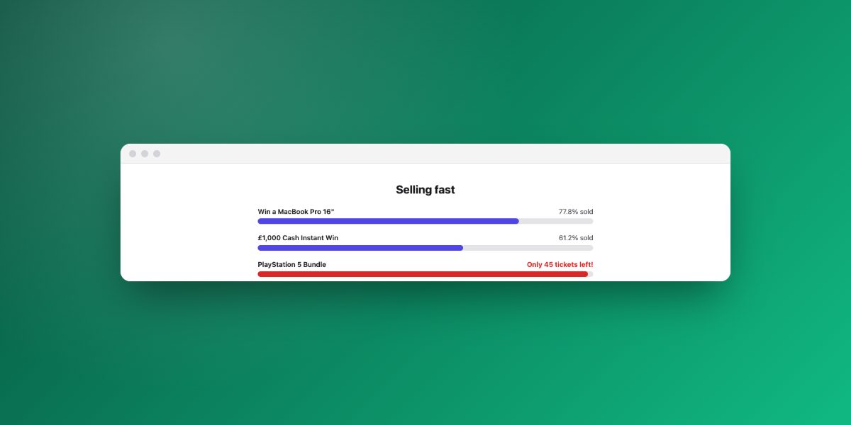 Ticket Sales Progress